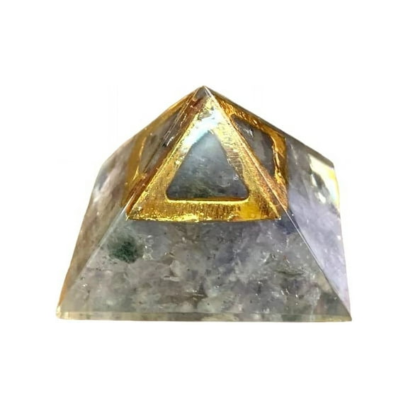 crystalmiracle Iolite Orgonite 21 mm Pyramid Crystal Healing Reiki Feng Shui home office dcor Gift Wellness Handcrafted Vaastu Bagua