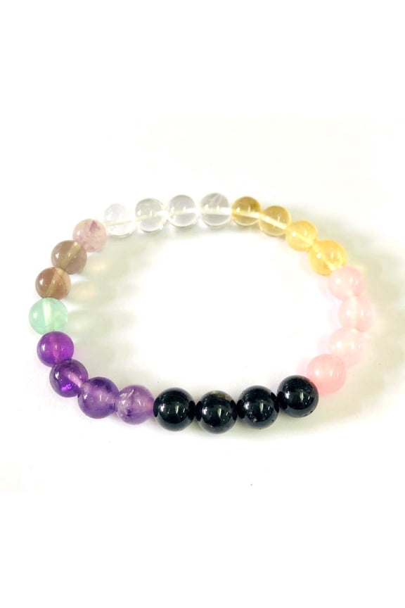 crystalmiracle Quartz Amethyst Citrine Fluorite Agate Beads Bracelet 7 MM Crystal Healing Fashion Jewelry Gift Handcrafted Accessory