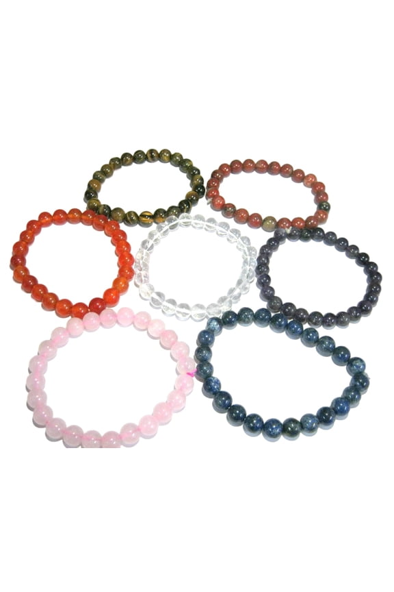 crystalmiracle Seven Beaded Round Bracelets Crystal Healing Fashion Jewelry Men Women Gift Positive Energy
