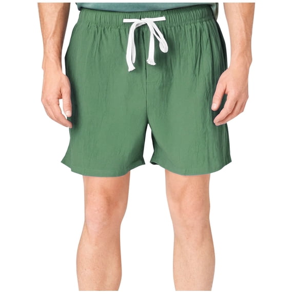 ctdiral Linen Shorts for Men Casual Loose Fit Drawstring Short Pants Summer Elastic Waist Solid Color Shorts Beach Short with Pockets