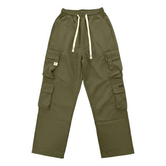 ctdiral Mens Durable Cargo Pants Quick Dry Hiking Pants Fall Comfy Elastic Waist Long Pant with Mulitple Pockets Army Green S