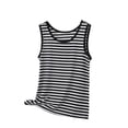 thumbnail image 1 of ctdiral Plus Size Tank Tops for Women Stripe Crew Neck Tanks Summer Sleeveless Tank Top Lightweght Loose Fit Tunic Tops Silver S, 1 of 9