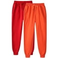 thumbnail image 1 of ctdiral Sweatpants for Women 2 Pcs Elastic Waisted Drawstring Joggers Casual Loose Fit Lightweight Workout Pants Solid Color Tapered Long Pants with Pockets Orange XL, 1 of 3