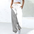 thumbnail image 1 of ctdiral Sweatpants for Women Baggy High Waisted Color Block Joggers Fall Thin Fleece Sweat Pants with Pockets Fashion Streetwear Y2k Tapered Trousers Gray S, 1 of 6