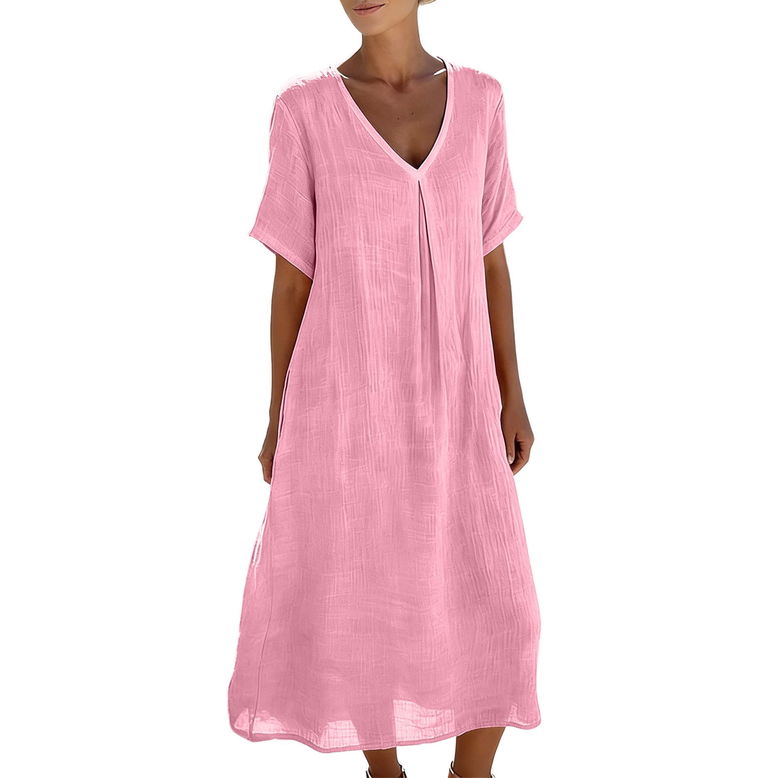 Besa Long Sleeve Short Dress Cerise