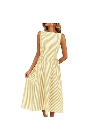 yellow smock dress Florence Linen Smock Dress - Pink | Ethical Slow Fashion main image 1