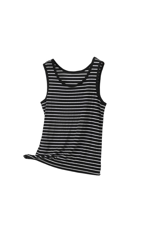 Womens Plus Size Tank Tops Striped Color Block Tanks Scoop Neck Sleeveless Tank Top Summer Casual Comfy Soft Tee Dark Gray XXXXXL