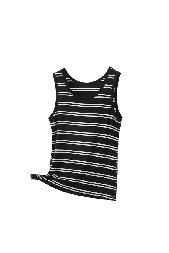 Womens Plus Size Tank Tops Striped Color Block Tanks Scoop Neck Sleeveless Tank Top Summer Casual Comfy Soft Tee Gray S