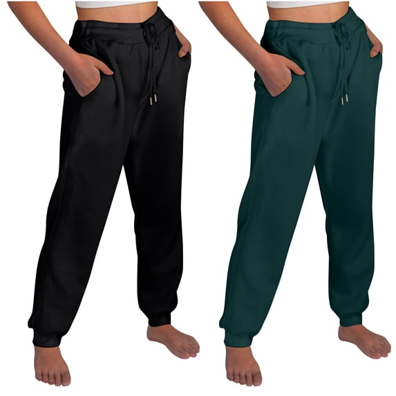 ctdiral Womens Sweatpants 2 Piece Baggy Drawstring Sweat Pants with Pockets Elastic Waisted Lounge Joggers Fall Thin Fleece Straight Trousers Green XXL