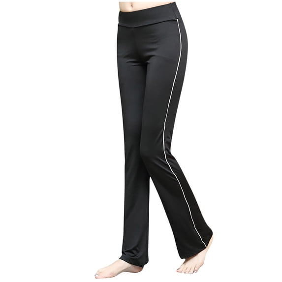 ctdiral Womens Workout Yoga Pants Comfy Lightweight Elastic Waist Sweatpants Stretchy Slim Fit Flared Pants White XXXL