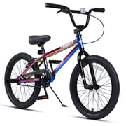cubsala 20 Inch BMX Race Bike Trident Bicycles Beginner-Level to Advanced Riders with 2 Pegs Trick Cycling and Professional Riding, Colorful