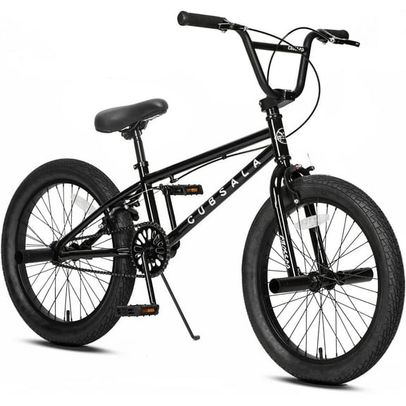 cubsala 20 in Kids BMX Bike Freestylefor Age 6-14 Years Old Boys Girls with 4 Pegs, Black