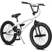 cubsala 20 في أطفال دراجة BMX حرة للأعمار من 6 إلى 14 سنة أولاد بنات بـ 4 أوتاد، أبيض