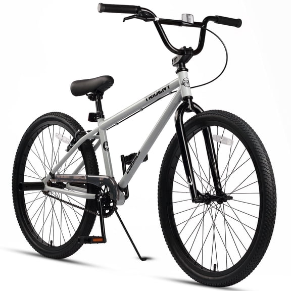 cubsala 24 Inch BMX Race Bike Trident Bicycles Beginner-Level to Advanced Riders with 2 Pegs Trick Cycling and Professional Riding, Gray