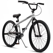 cubsala 26 Inch BMX Race Bike Trident Bicycles Beginner-Level to Advanced Riders with 2 Pegs Trick Cycling and Professional BMX Riding, Gray