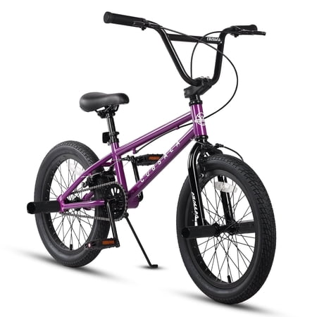 cubsala Freestyle BMX Bike, 20 Inch Kids Bicycle for 7-13 Years Old Kids and Beginner Level Rider, Purple