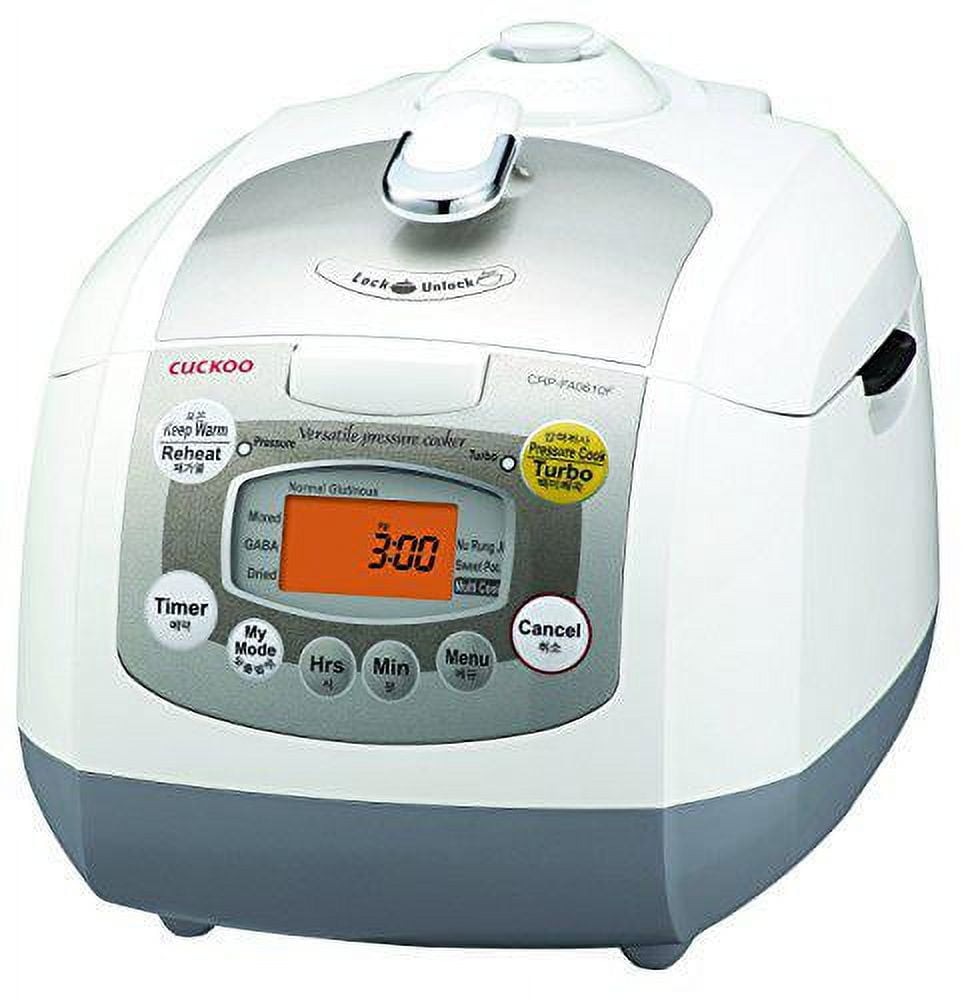cuckoo rice cooker l crp-fa0610f (white/silver) - Walmart.com