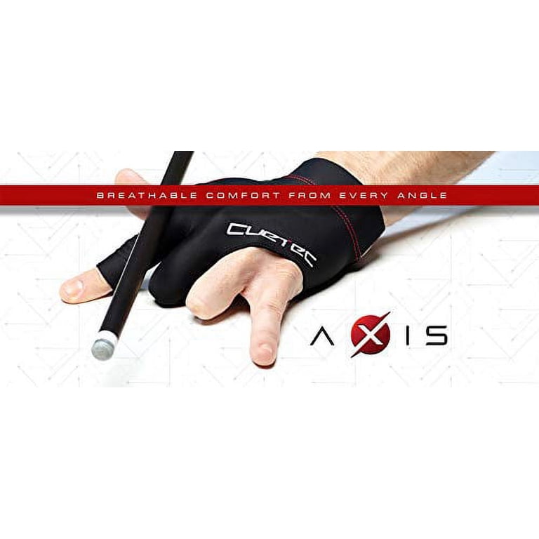 Cuetec Grey Axis Right Hand Billiard Pool Cue Glove - 4 Sizes Available, Snug Fit For Smooth Stroke 8 thumbnail image