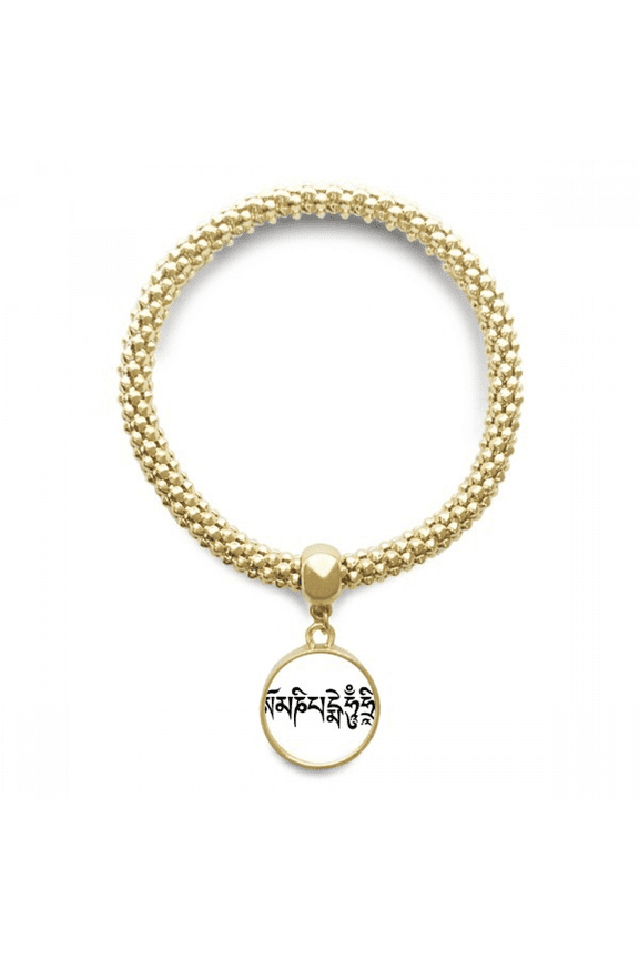 culture character figure pattern en bracelet round pendant jewelry chain