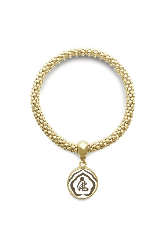 culture character figure pattern en bracelet round pendant jewelry chain