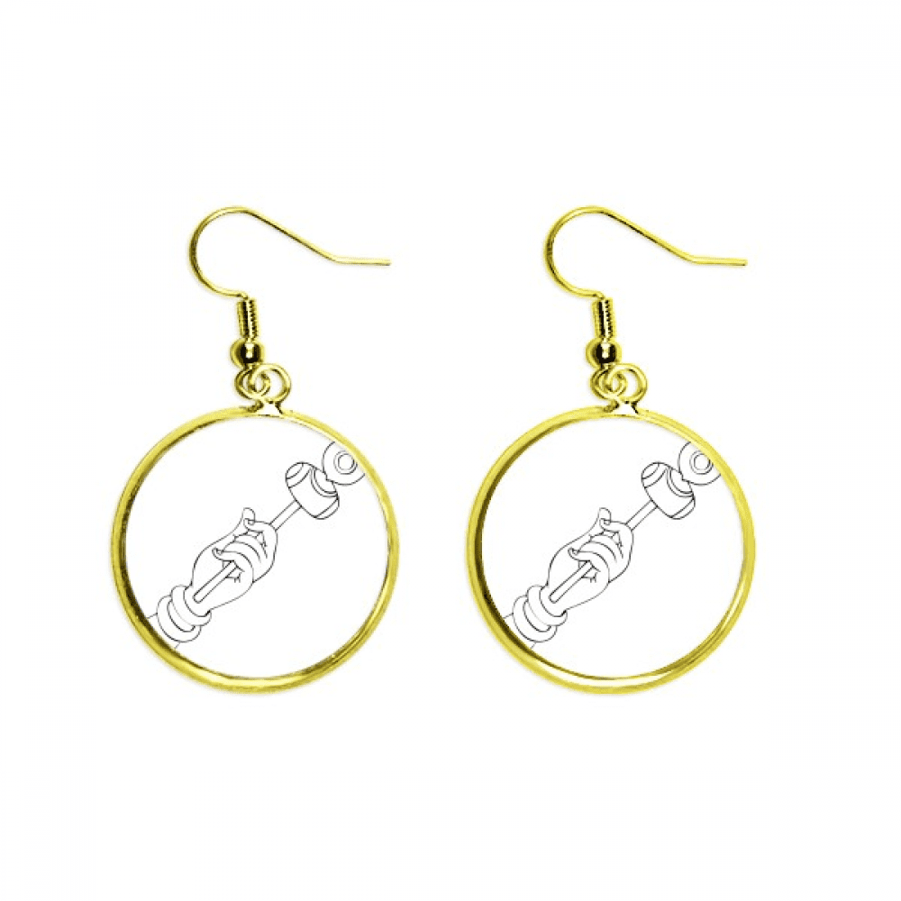 culture hand line drawing simple pattern earring dangle en drop earring ...