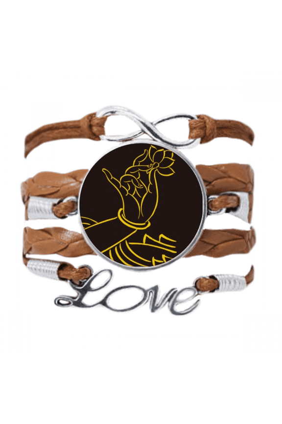 culture hand lotus simple pattern bracelet love chain ornament wristband