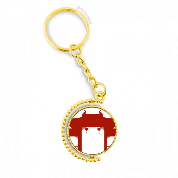 culture outline illustration pattern metal connector key chain  accessory en keyholder
