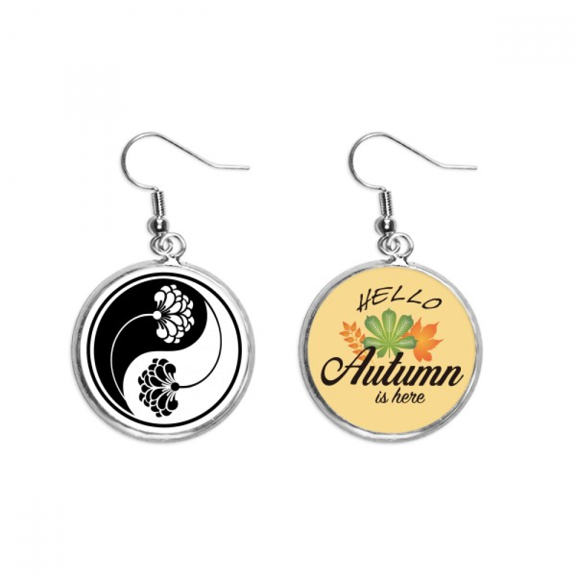 culture yin-yang flower earring dangle autumn earring jewelry