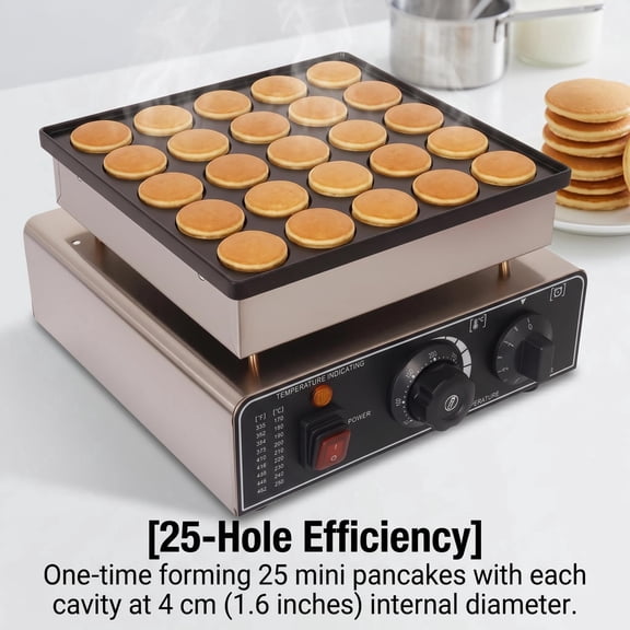 This cupcake maker can bake 25 cupcakes, muffins, or mini pizza cups at a time. Its the perfect choice for gifts, birthdays, holidays, or charity events.