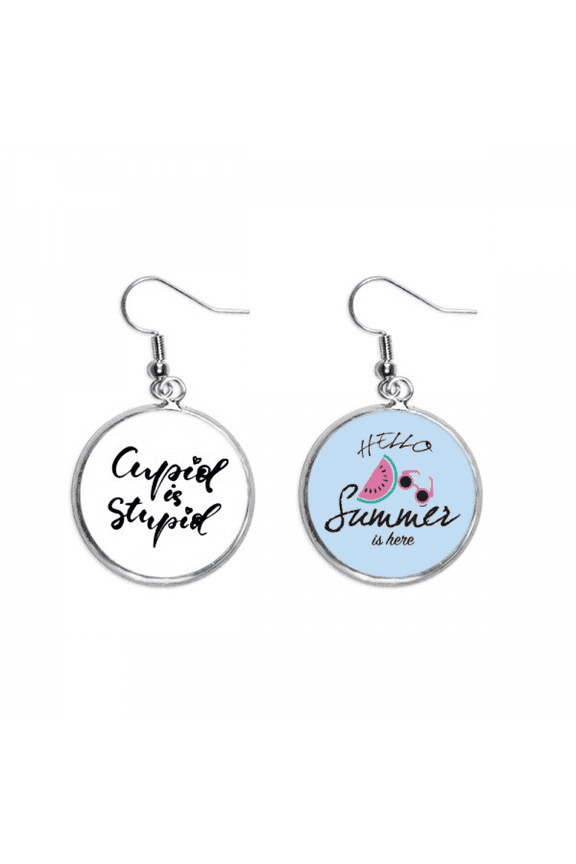 cupid is quote style earring drop summer watermelon earring wear