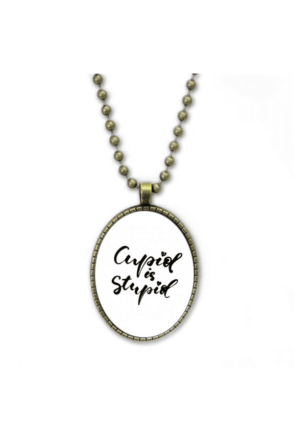 cupid is quote style necklace vintage chain bead pendant jewelry collection