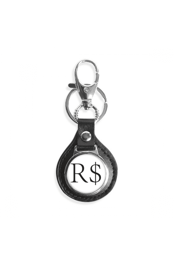 currency symbol brazilian real key link chain keyholder finder hook metal