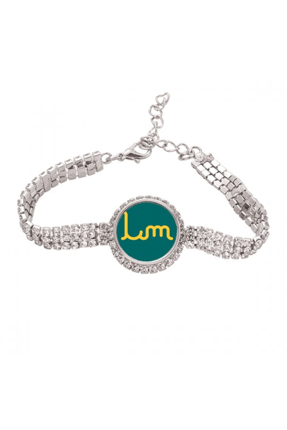 currency symbol malta lira tennis chain anklet bracelet diamond jewelry