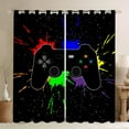 thumbnail image 1 of Game Controller Blackout Curtains for Kids Boys Teens Bedroom Colorful Video Game Gamer Gaming Gamepad Decor for Home Living Room Grommet Window Drapes 2 Panel Set, 52"x84", 1 of 5