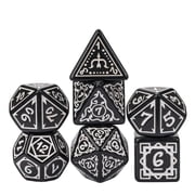 cusdie 7-Die Acrylic DND Dice, Druid Polyhedral Dice Set for Role Playing Game Dungeons and Dragons D&D Dice MTG Pathfinder