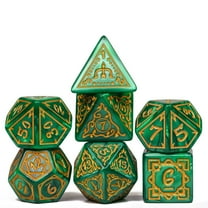 cusdie 7-Die Acrylic DND Dice, Druid Polyhedral Dice Set for Role Playing Game Dungeons and Dragons D&D Dice MTG Pathfinder