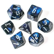 cusdie 7-Die Acrylic Dice, Polyhedral Dice Set with Glitters for Role Playing Game Dungeons and Dragons D&D Dice MTG Pathfinder