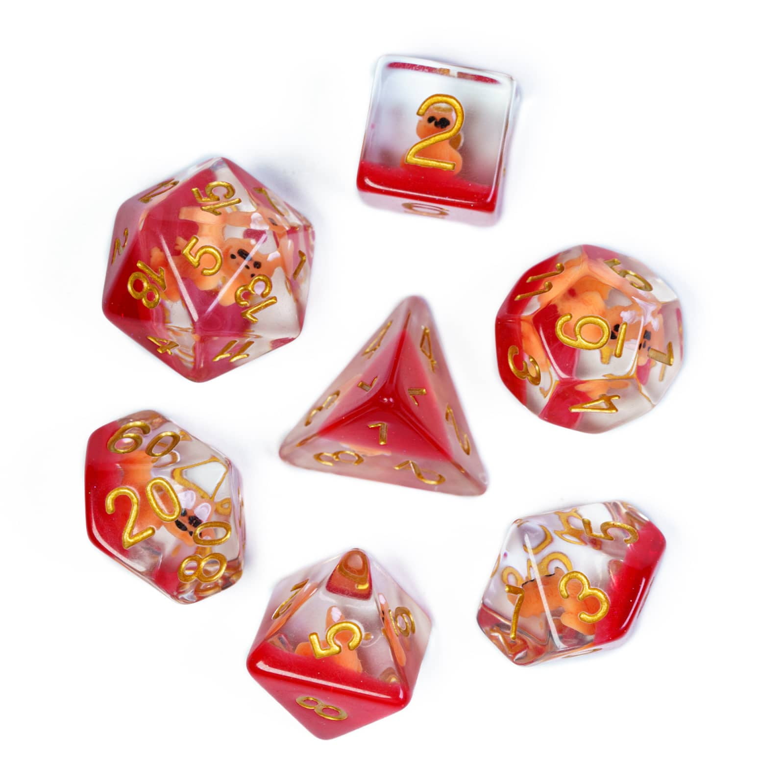 Cusdie DND-Würfel-Set Mit Oktopus-Füllung – 7-teilig, Aus Kunstharz, Für Rollenspiele Wie D&D