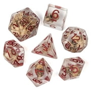 cusdie 7-Die Skull Dice, Polyhedral Dice Set Filled with Skull for Role Playing Game Dungeons and Dragons D&D Dice MTG Pathfinder