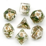 cusdie 7-Die Skull Dice, Polyhedral Dice Set Filled with Skull for Role Playing Game Dungeons and Dragons D&D Dice MTG Pathfinder