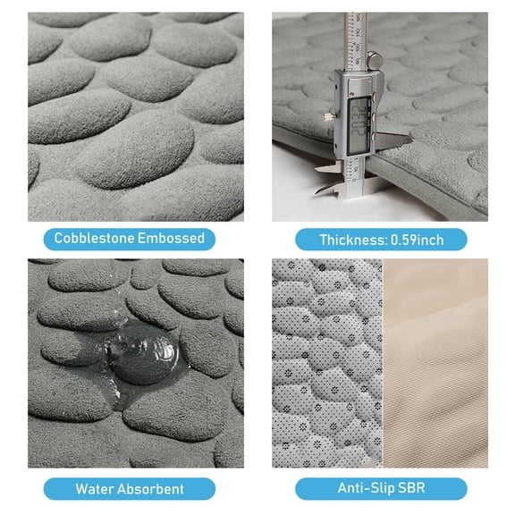 cushion,16 X 24 Absorbent Door Mat Non Slip Water Mat Cobblestone Embossed Carpet 16 X Bath Mat Soft Pad Floor Embossed Soft Pad Mat Chair Mat Door Mat Chair Floor Non Slip X 24 Inch Wemay