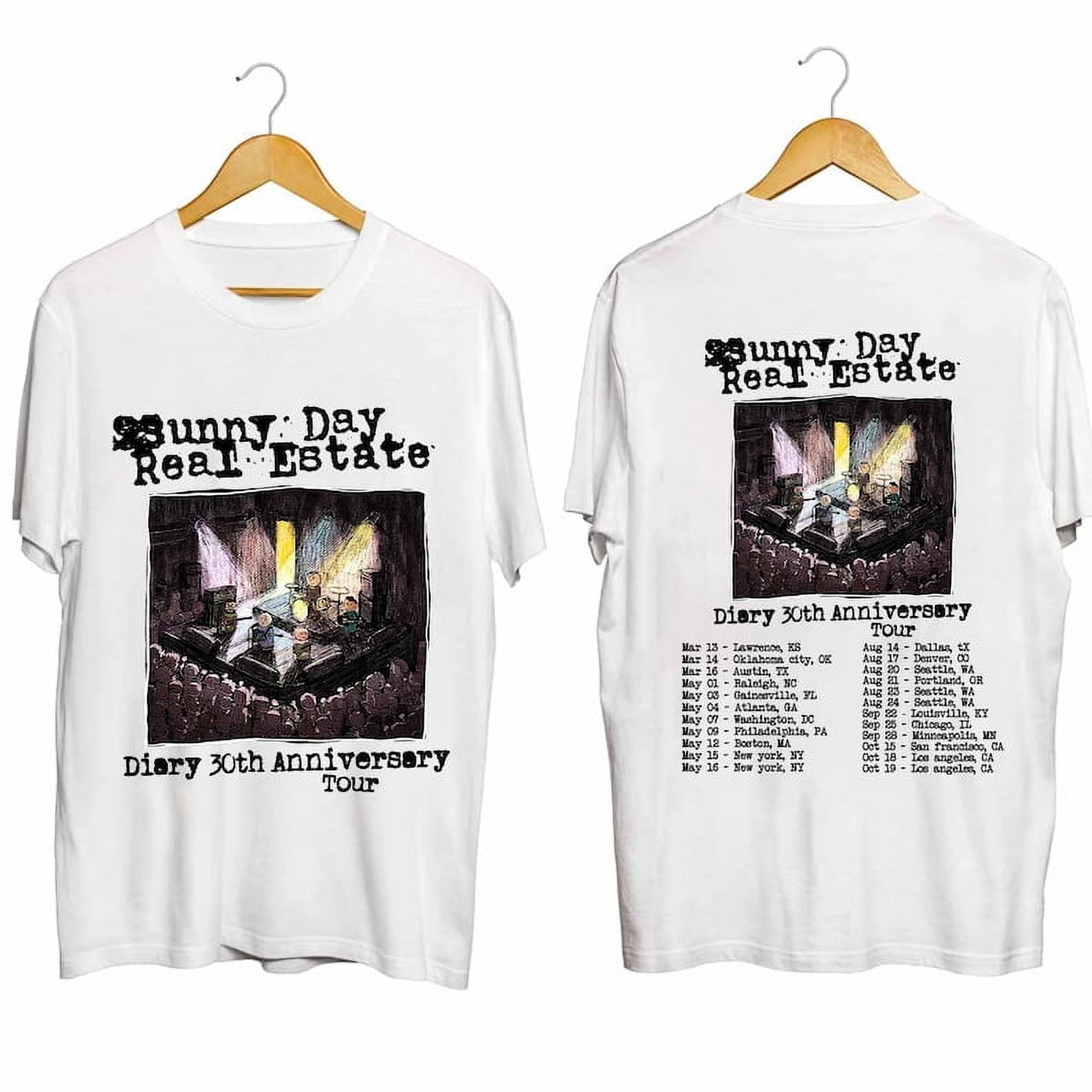 Custom T-Shirt Beautiful, 2Sided Tours, Sunny Day Real Estate - 30Th ...