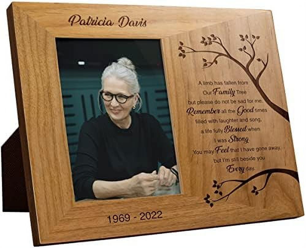 customizable a limb poem memorial picture frame. personalize with your lost loved ones name and