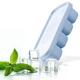 thumbnail image 1 of cut cat Tray Lce Trays Silicone Ice Tray with Spill-Resistant Removable Lid Stackable & Easy-Release Ice Trays 8 Ice Trays Suitable for Cocktail Whiskey Chocolate Trays Blue, 1 of 6