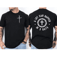 thumbnail image 1 of cute A Lot Can Happen In 3 Days Faith Cross Jesus Christian Front & Back T-Shirt, 1 of 5