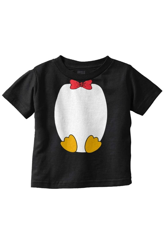 cute Baby Penguin Fake Tuxedo Toddler Boy Girl T Shirt Infant Toddler Brisco Brands 3T
