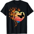 thumbnail image 1 of cute Monarch Butterfly Love Heart for Women and Girls kids T-ShirtMen and women, Black T-shirt, size: Extra large, 1 of 4