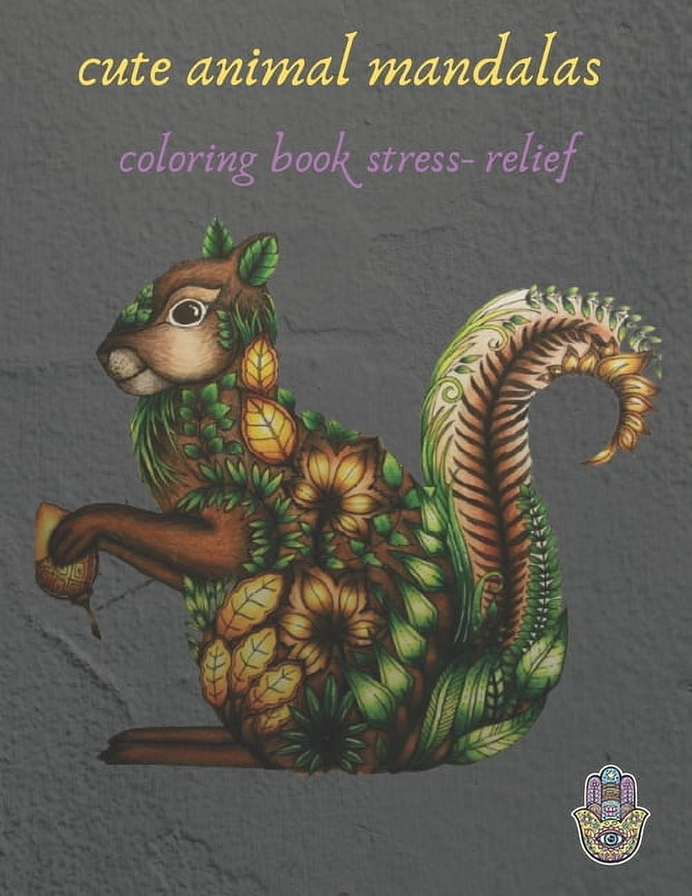 cute animal mandalas coloring book stress- relief: Coloring Book For Adults Stress Relieving Designs, mandala coloring book for adults with Lions, Elephants, Owls, Horses, Dogs, Cats, gift, Meditation