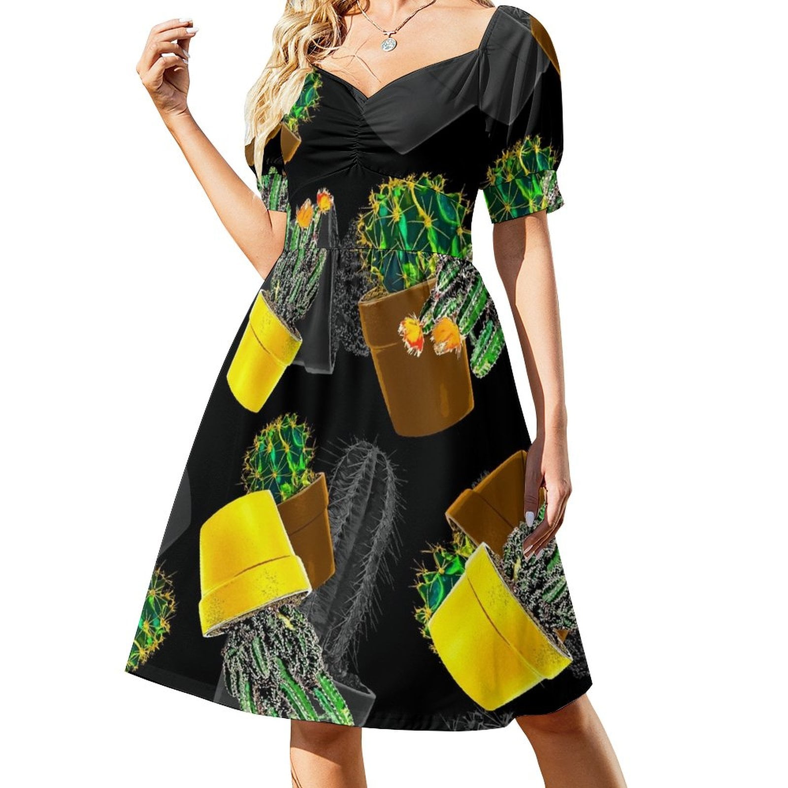 cute cactus plant Sleeveless Dress women party dresses dresses for ...