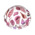 thumbnail image 1 of cute conch shell Shower Cap, Reusable Bath Hair Hat for all Hair Lengths Hair Cover with Elastic Band Double Waterproof Layers Bathing Hat, 1 of 5